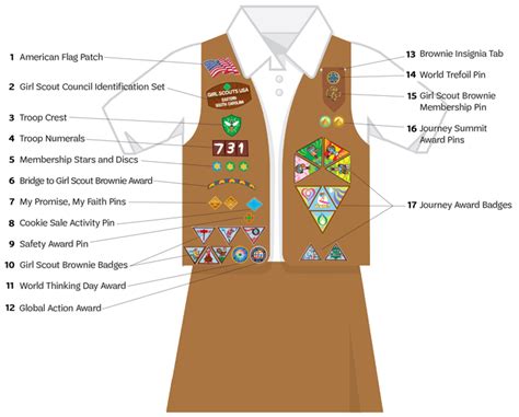 brownie badge vest placement